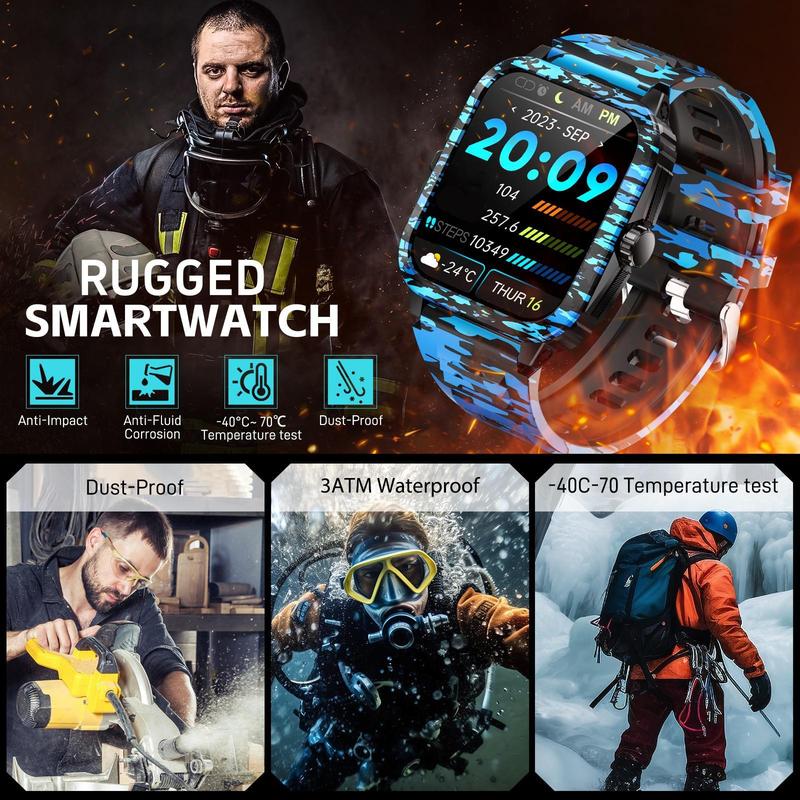 EIGIIS KT71 Men's Smart Watch, 3ATM Waterproof Smart Watch, Sports Watch with Multiple Sports Modes, Long Standby Sports Watch for Smartphone, Perfect Gift 6