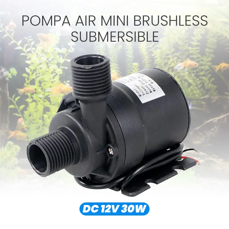 CN Pompa Air Mini Brushless Submersible Aquarium DC 12V 30W - ZYW890 - Black 0