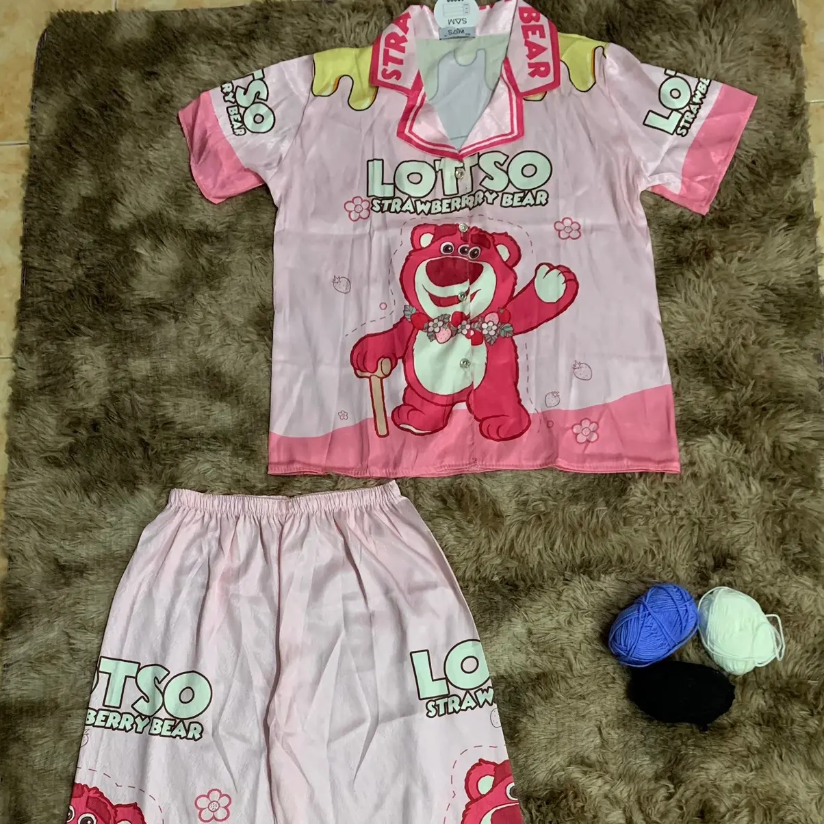 Đồ bộ pijama tay ngắn, quần dài free size 40-60kg mặc vừa