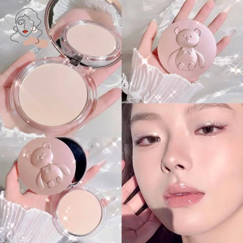 Kem che khuyết điểm dạng bột, không thấm nước, kiểm soát dầu, mờ, không lỗ chân lông, trang điểm nhỏ gọn