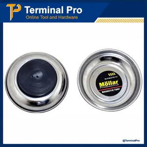 MOLLAR Magnetic Tray Mangkok Magnet Wadah Tempat Baut Mur Skrup Bengkel Motor Mobil Baja Besi Logam Stainless Karat Karet Kuat Metal Piring