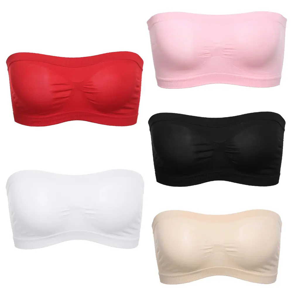 Áo Ngực Không Dây Co Giãn, Màu Trơn Dành Cho Nữ, Chống Trượt, Áo Ống, Đồ Lót, Kinfapne