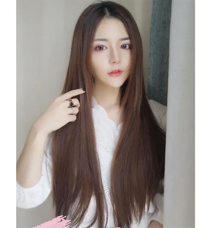 Wig Full Lace Rambut Wanita Panjang Lurus Mid-hair / Wig Long Straight Hair Smooth Beautiful 1