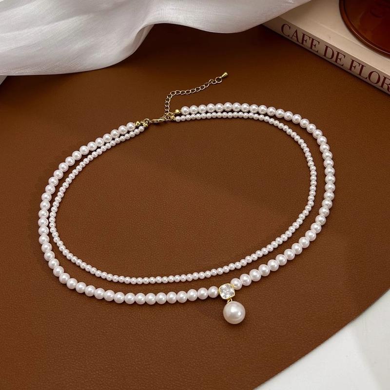 Product Introduction of Vòng Cổ Ngọc Trai Xếp Chồng Hai Lớp, Shijia, Dành Cho Nữ, Phong Cách Mới Nóng Bỏng Năm 2025, Vòng Cổ Choker Cá Tính, Thời Trang Tinh Tế, Dễ Phối Đồ, Dây Chuyền Xương Đòn, Thích Hợp Cho Các Bữa Tiệc 6