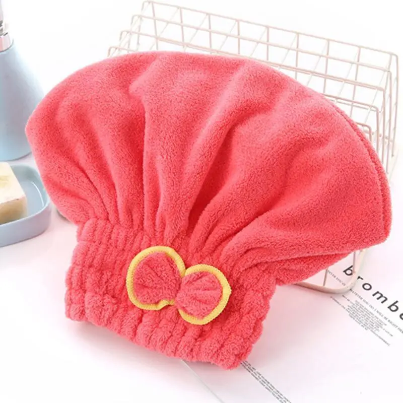 Mũ Trùm Tóc Microfiber, 6 Màu Có Sẵn, Nhanh Khô, Khăn Xếp Tóc, Dành Cho Nữ, Mũ Quấn Đầu, Dày Và Thấm Hút, Mũ Trùm Tóc Khô
