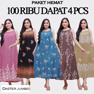 Daster Kekinian Busui Jumbo daster ibu muda big size Yukensi Tanpa Lengan Tali Satu Ld 130 yukensi Longdres andin kencana unggu