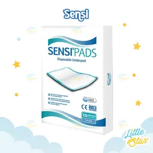 Sensi Underpad 60x90 Sensipad Perlak Disposable Sekali Pakai Anti Robek Tahan Air 1 Pak isi 10 Pcs