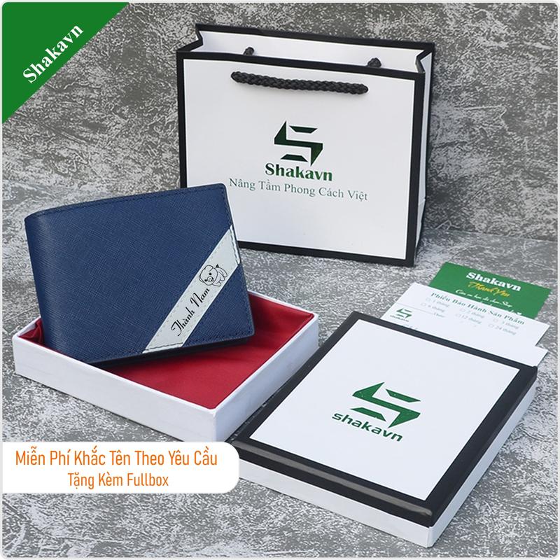  Ví Nam Khắc Tên Theo Yêu Cầu  - Tặng kèm túi hộp thiệp Wallet 