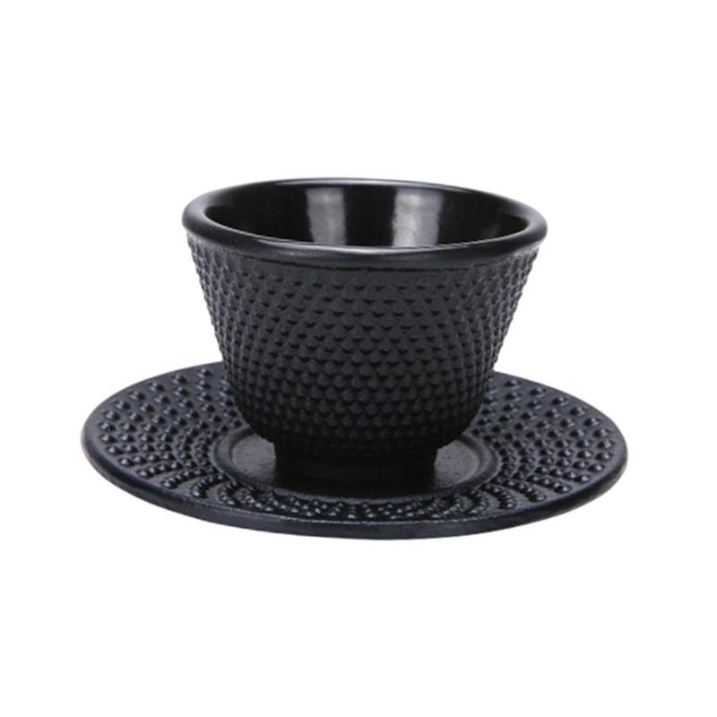 Cast Iron Teacup with Coaster,Tea Cup with Saucer,Creative Teaware,Asian Tea Cup,Cast Iron Teaware,Iron Tea Cup Tea Cup 8