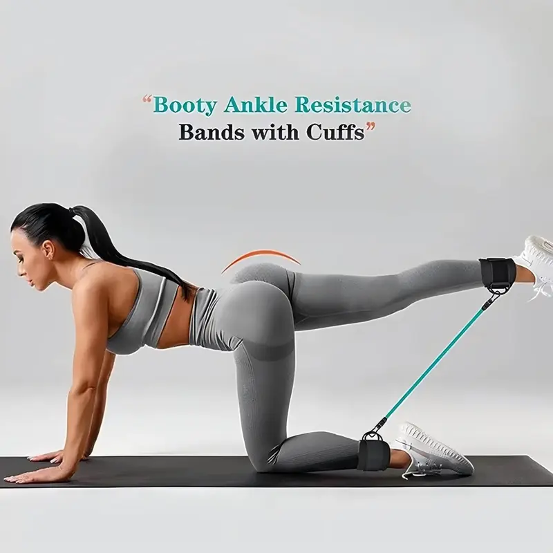 Ankle Strap for Cable Machine, 6 Counts/set Ankle Cuff for Leg Exerciser, Leg Trainer, Buttock Trainer, Gym Accessories for Home Gym Workout 2