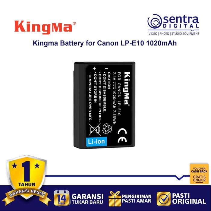 Gambar KingMa Baterai LP-E10 Canon Battery EOS 1100D 1200D 1300D dari Sentra Digital Kota Surabaya Tokopedia