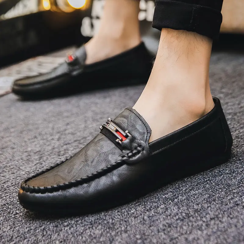 Kasut tapak rata kasual untuk lelaki, loafers kulit, Asal, dalam fesyen, untuk dijual