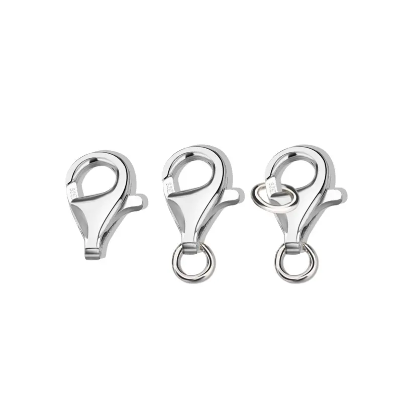 S925 Sterling Silver Jewelry Accessories Necklace Bracelet Lobster Clasp Water Drop Clasp Accessories In Stock Factory Direct Wholesale