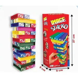 Permainan Balok 45pcs Mainan Susun Mainan Anak IMAGE STACKO Permainan Edukasi