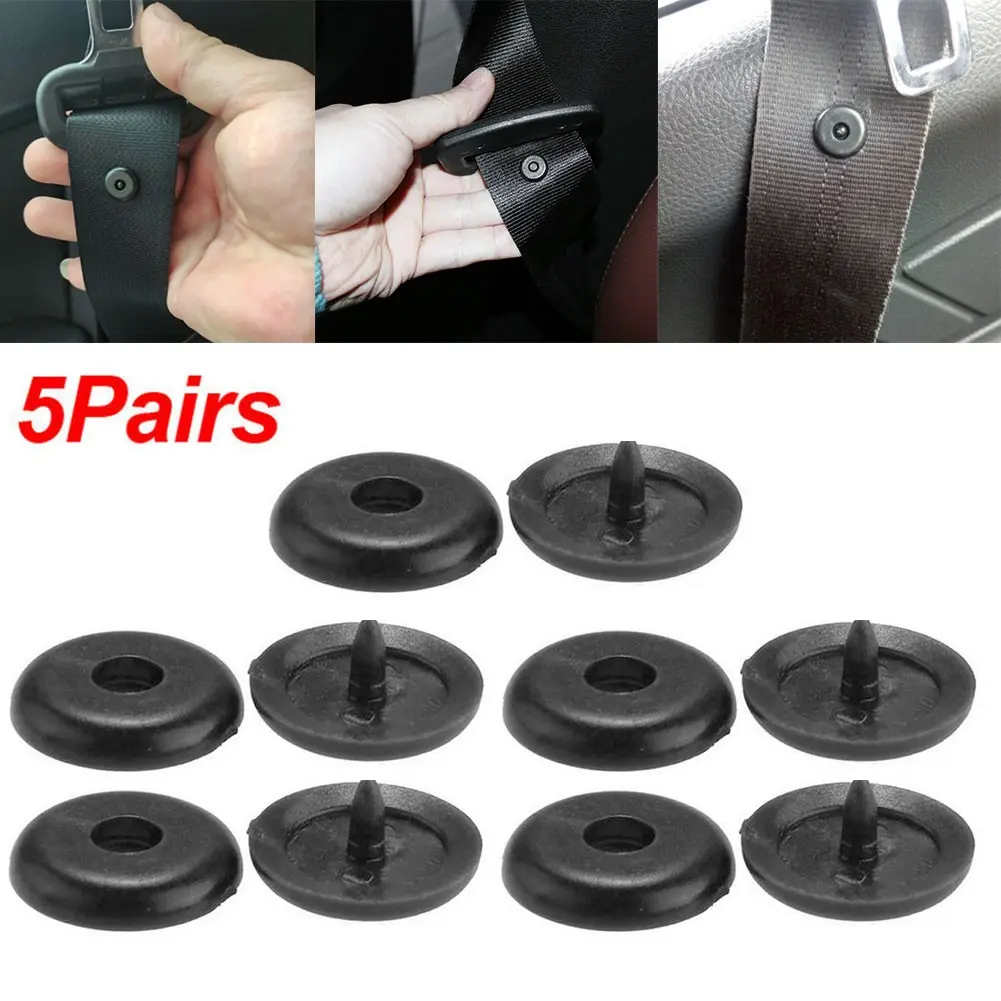 5Pairs  Clip Seat Belt Stopper Buckle Button Fastener Car Accessories