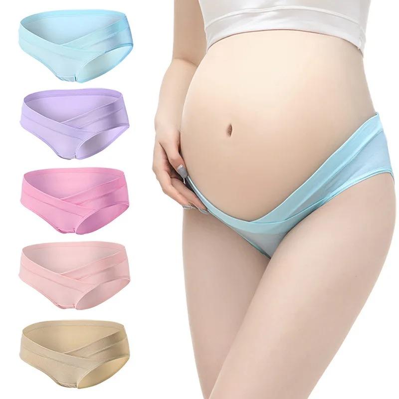 Breathable Pregnant Women's Low Waist Underwear U-shaped Belly Support Fashion Avant-garde Seamless Pants 1
