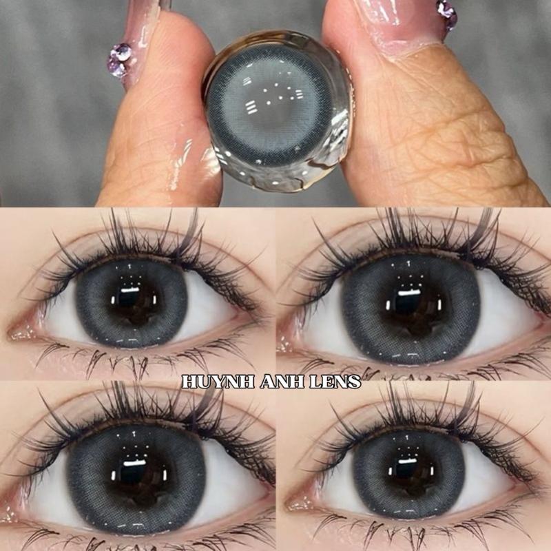 (LENS CÓ CẬN) Lens Mắt Kính Áp Tròng xanh blue douyin tây nhẹ giãn to C8633 [Giá 1 Đôi + Kèm Khay Dụng Cụ]