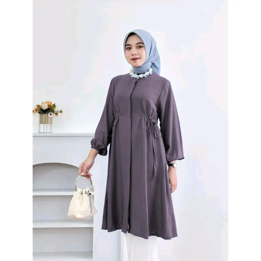 ATASAN WANITA TUNIK AMIRA  Muslim  BAHAN RAYON TWILL PREMIUM  Tebal dan  Lembut SIZE S/M, L/XL,  2XL/3XL by FFA