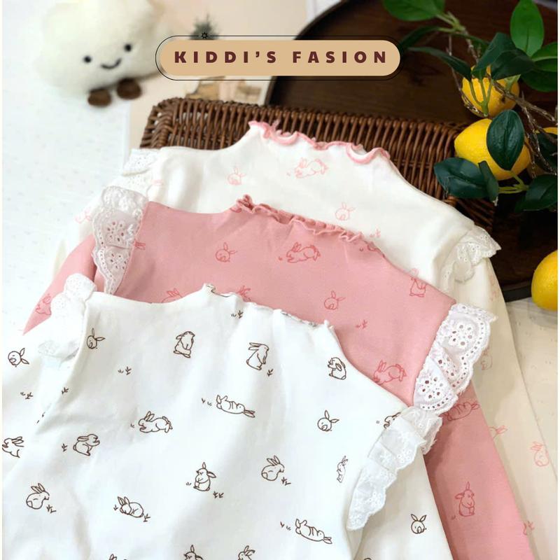 Product Introduction of Áo giữ nhiệt cổ leo in tràn thỏ cho bé gái K23AGNG07 2