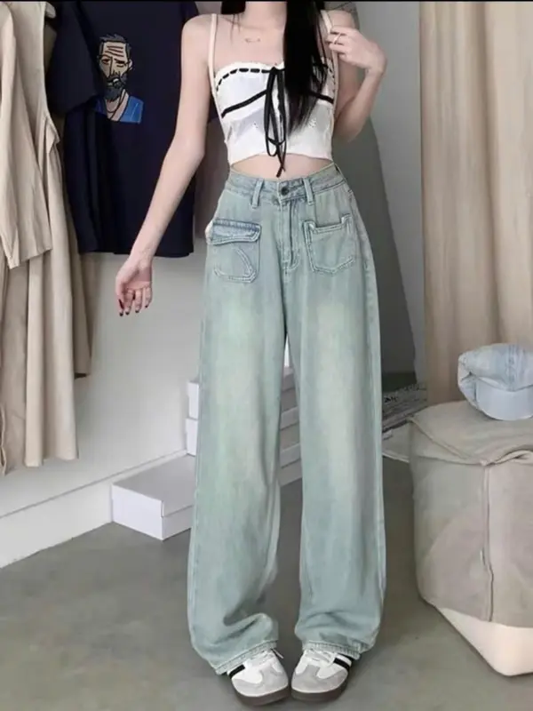 [MỚI] 2 PHIÊN BẢN [NẤM] VÀ [DÀI] QUẦN JEANS SUÔNG PHỐI ĐAI CÁ TÍNH NĂNG ĐỘNG TRẺ TRUNG HOTTREND Women 7