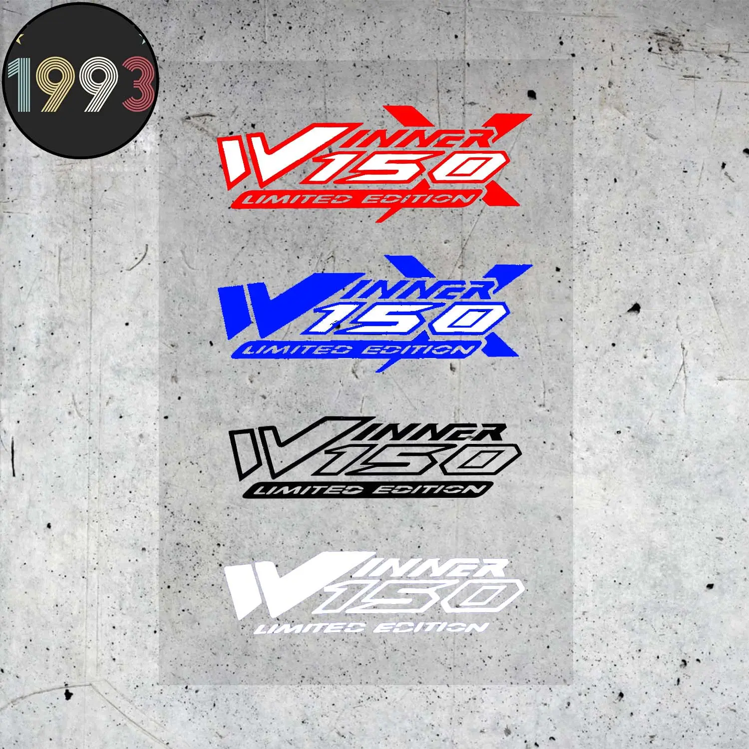 (1 Chiếc) Tem định hình dán Xe Logo WINNER - WINNERX 150 LIMITED EDITION trang trí Xe cá tính thể thao và phong cách Nhãn Dán