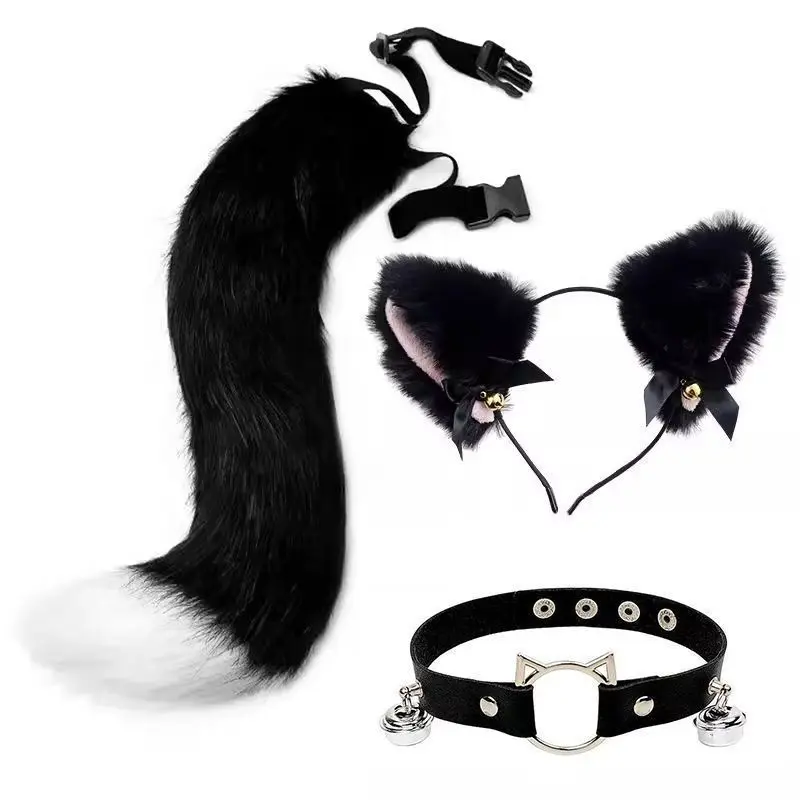 Bộ Đồ Tai Mèo Và Đuôi Mèo, Thủ Công Nhật Bản, Phụ Kiện Hóa Trang Mèo, Phong Cách Fox, Dây Đeo Cos Đuôi, Băng Đô Tai Mèo, Năm 2025 2