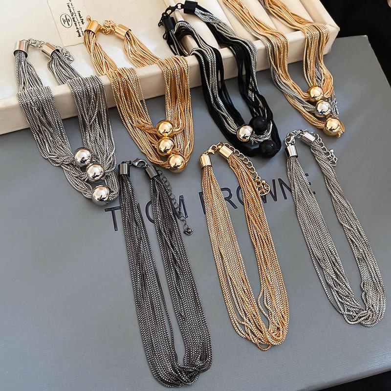 Vòng Cổ Mặt Dây Chuyền Tròn Dây Chuyền Nhiều Lớp Phong Cách Âu Mỹ Thời Trang Đơn Giản Giá Cả Phải Chăng Sang Trọng Vòng Cổ Cao Cấp Dành Cho Nữ