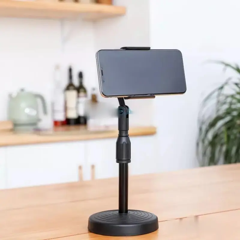 Stand Handphone Tripod Phone Putar 360 Dudukan Smartphone Universal Holder HP Meja L7 Penyangga Black 2