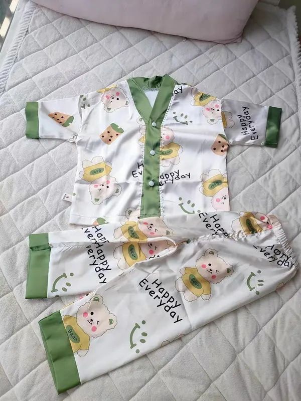 Bộ Pijama trắng hồng và trà sữa xanh ( kèm ảnh thật ) 8