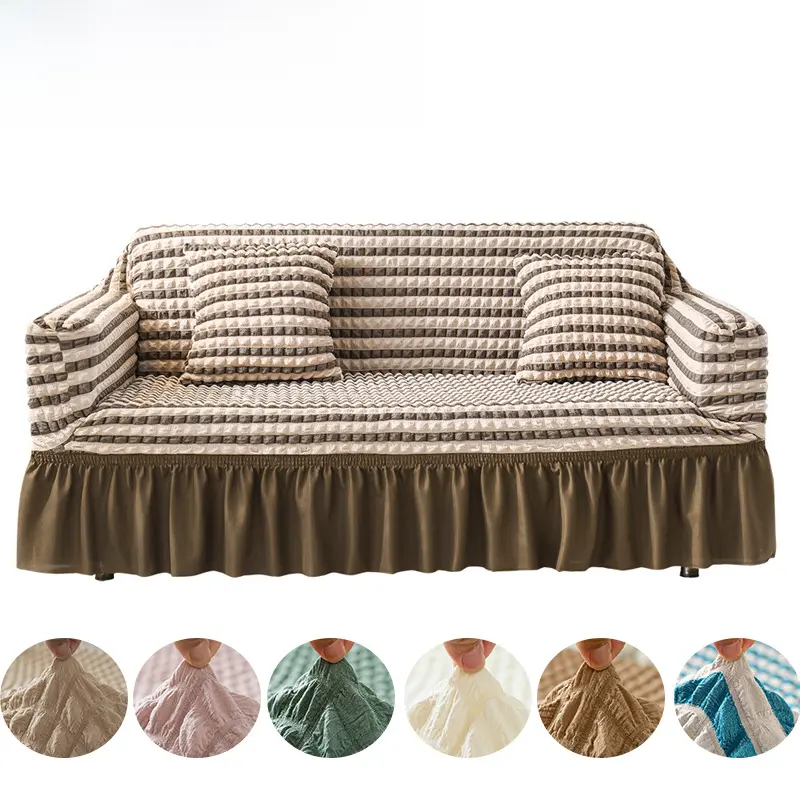 Elastic Universal Sofa Cover 1/2/3/4 Seater L-Shape Slipcover Stretch Protector Couch Dust-proof Soft Skin-friendly