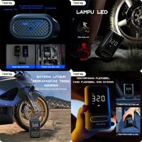 Gambar Rojo Fox Portable Car Air Pump / Multifungsi 4000mAh Powerbank / Pompa Ban Mobil Motor Electric / Tire Inflator RF-AP10HH /  LED Display | USB Inflator Pompa Ban Sepeda Angin - Electric RF-AP10HH dari Rojo Fox Partner Kota Administrasi Jakarta Timur 3 Tokopedia