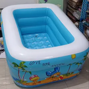 Kolam Renang Anak Kotak Sunset Glow Pool Baby Spa Kolam Lembut Mandi Bola Mainan Pompa Listrik kolam Lem riparkit Pelampung Leher