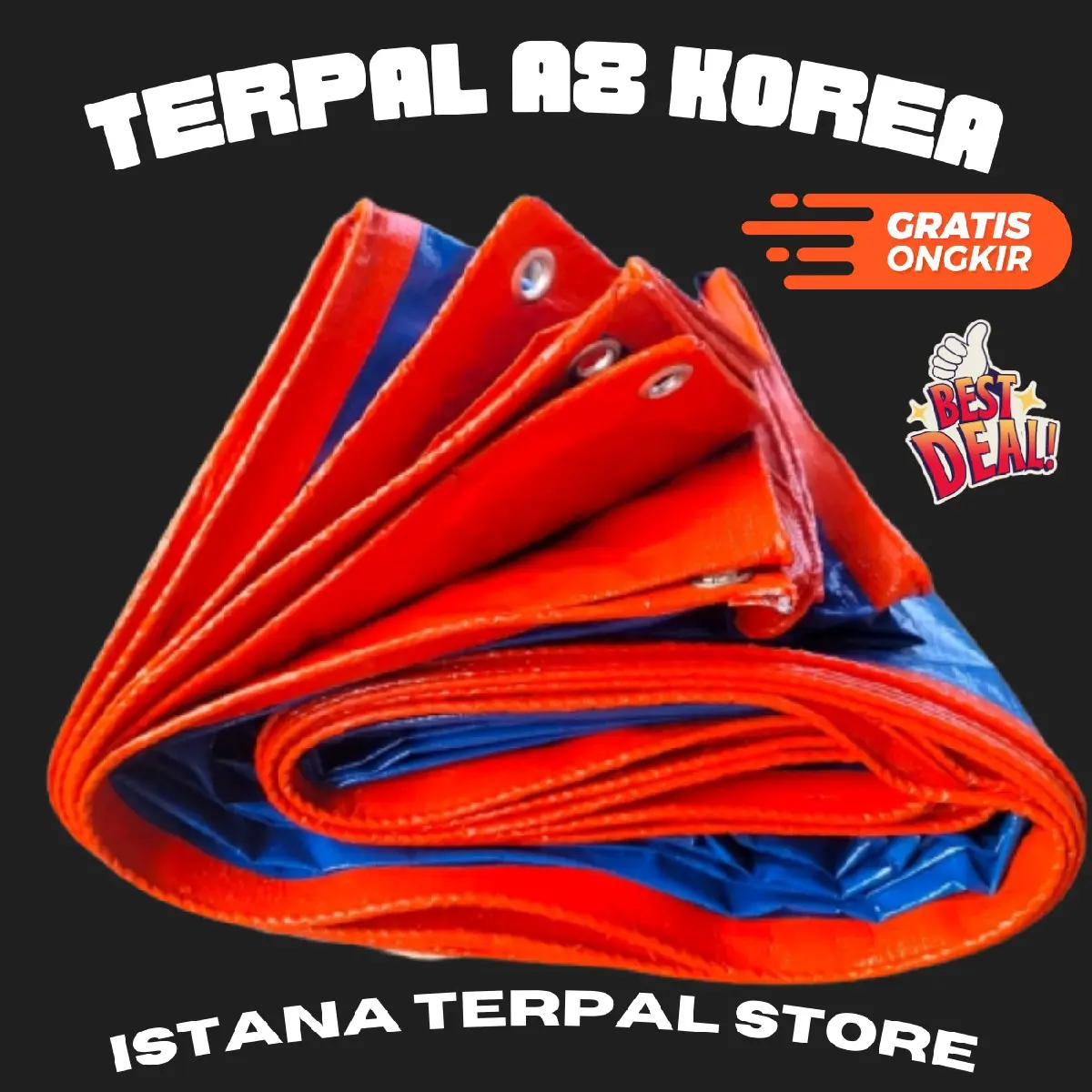 terpal a8 korea ukuran 2x2 2x3 2x4 3x3 3x4 3x5 Tahan air plastik ayam Mobil penghalang