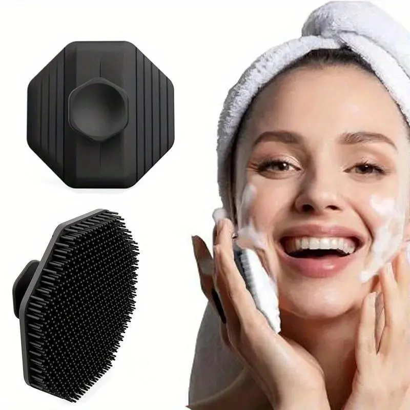 Bàn Chải Rửa Mặt Silicon Mềm, [KK Face], Để Loại Bỏ Mụn Đầu Đen, Thích Hợp Để Trang Điểm Và Tóc, Làm Sạch Lỗ Chân Lông, Mát Xa Và Làm Sạch Da Mặt, 1 Cái 0