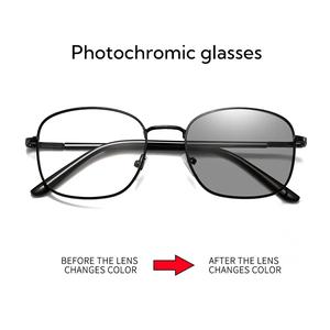 Metal Frame Photochromic Glasses For Woman Man Anti Radiation Computer Replaceable Lens Eyeglasses