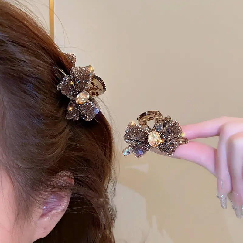 Kẹp Tóc Nơ Kim Cương, Cỡ Nhỏ Dành Cho Nữ, Thanh Lịch Và Tinh Tế, Thích Hợp Cho Tóc Mái Và Cắt Tóc, Kẹp Hàm Nhỏ Mới Cho Năm 2025 Women
