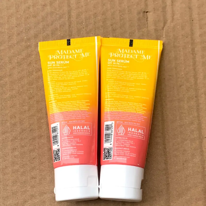 ISI 2 Madame gie protect me sun serum SPF 30 PA++++ sunscreen skincare with dustress out 60ml Semua Jenis Kulit Wajah Kusam Vitamin Facial Sunblock Extract Mencerahkan Memutihkan Perawatan Berminyak Berjerawat krim Dark 3
