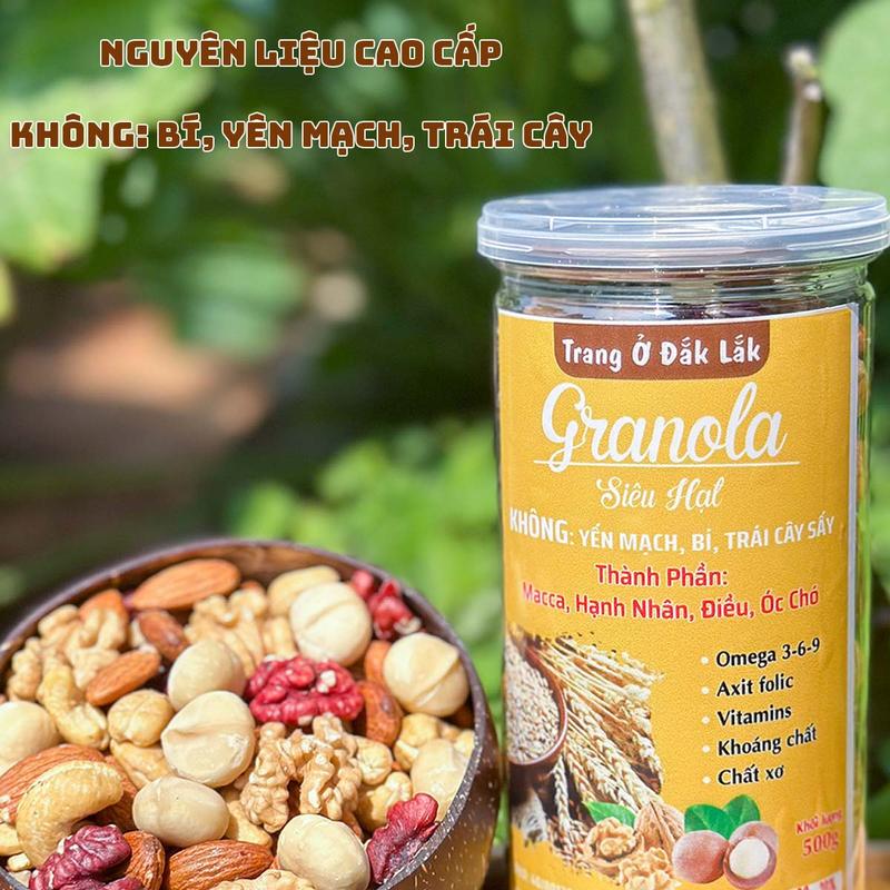 Granola Nguyên Vị Ăn Liền Hoặc Làm Sữa Hạt: ko Bí, ko Yến Mạch, ko Hoa Quả Sấy