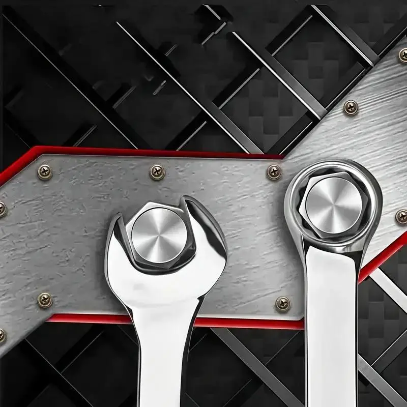 14mm Metric Ratchet Wrench, Carbon Steel Double End Wrench, Quick Mechanical and Automotive Repair Wrench, Fixed Head Wrench, Ratchet Combination Wrenches, High Quality Hardware, Hand Tools 6