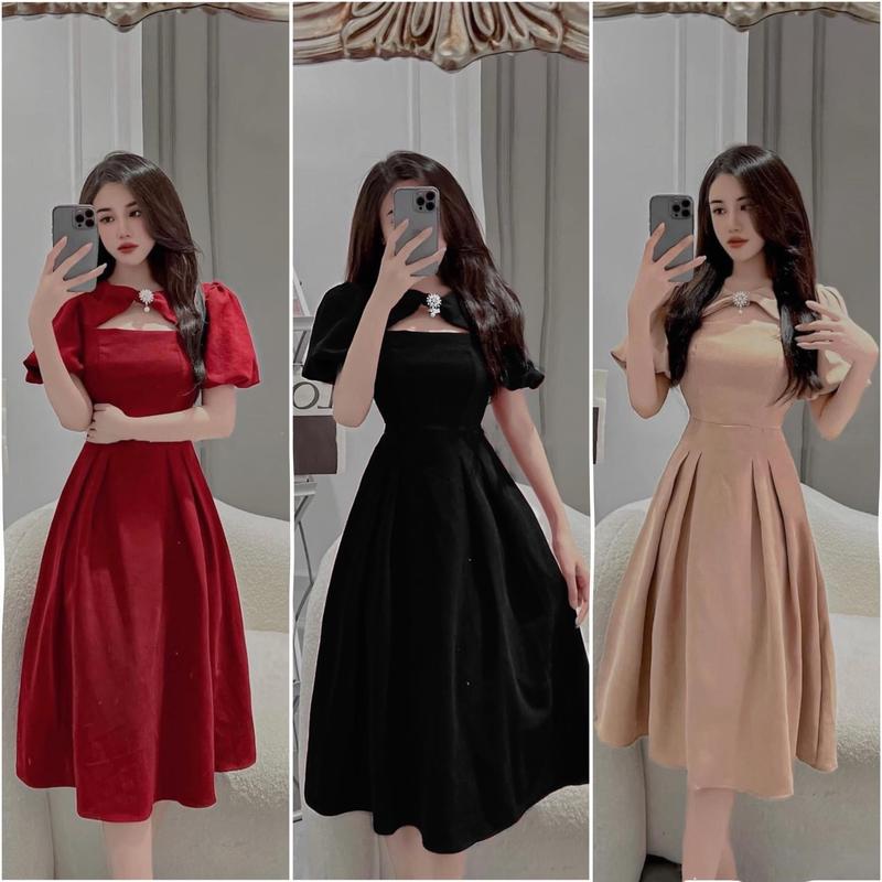 Đầm Váy Dáng Dài Kèm Tag Hoa Thời Trang Nữ