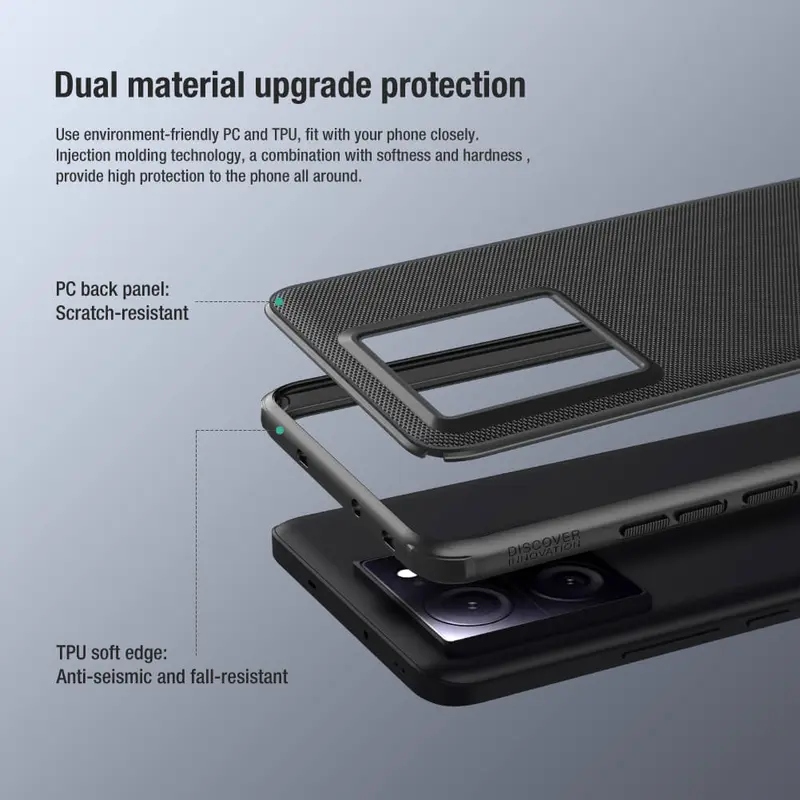 Case Compatible With Xiaomi 13T Nillkin Frosted Pro Hybrid Casing 1
