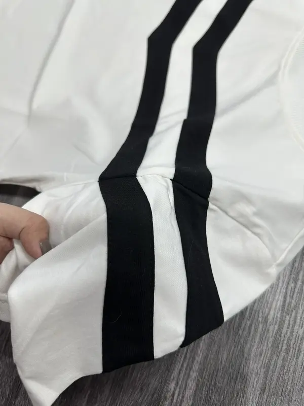 Áo thun cotton nam nữ, cổ tròn, tay ngắn, thêu phối sọc, sang trọng hàng đẹp chuẩn SHOPPP Menswear 5
