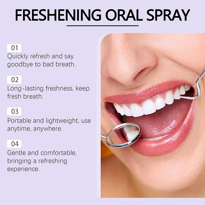 Portable Oral Spray, Freshening Breath Spray, Oral Care Spray for Men & Women, Daily Oral Care Product 6