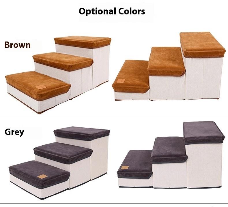Product Introduction of 【SG Pet Supplies】Dog stairs Pet foldable stairs with storage and house mat bed ramp slope step dog stair puppy ladder climb 29026784195 6