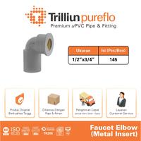 Gambar Fitting Pipa uPVC Trilliunpureflo Faucet Elbow (Metal Insert) - 1/2" x 3/4" Inch dari Trilliun Kab. Pasuruan 2 Tokopedia