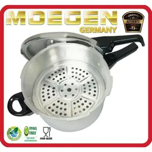 MOEGEN Presto Type A 8 Liter / Pressure Cooker 8L Food Grade Anti Karat Kapasitas Besar Dilengkapi Katup Pengaman Dan Uap - TanpaTutupKaca