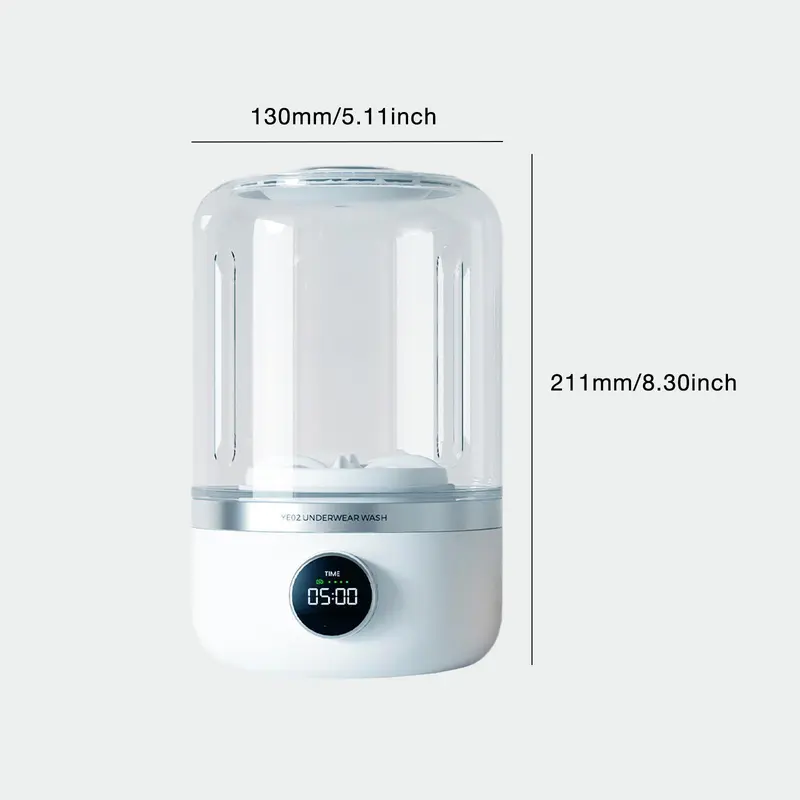 Portable Mini Washing Machine, USB Rechargeable Intelligent Washing Cup, Tumbling Scrubbing Cleaner, Convenient Washing Machine for Home, Dormitory, Travel 1