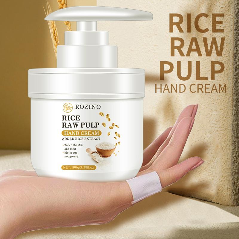 Product Introduction of Rice Raw Pulp Extract Hand Cream, Moisturizing & Soothing Skin Care Cream for Women & Men, Hand Care Product, Christmas Gift 18