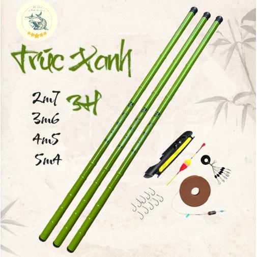 Cần câu tay trúc xanh 3h chất liệu Cacbon Cao Cấp Bắt Cá Fishing