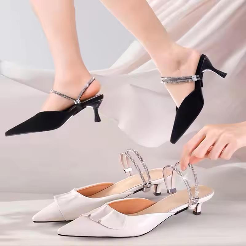Tali Sepatu Wanita Elastis Anti-Lepas Berlian Rhinestone Sepatu Hak Tinggi Pita Pergelangan Kaki Tanpa Ikat Tali Sepatu Wanita Elastis Anti-Lepas Berlian Rhinestone Sepatu Hak Tinggi Pita Pergelangan Kaki Tanpa Ikat